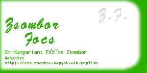 zsombor focs business card